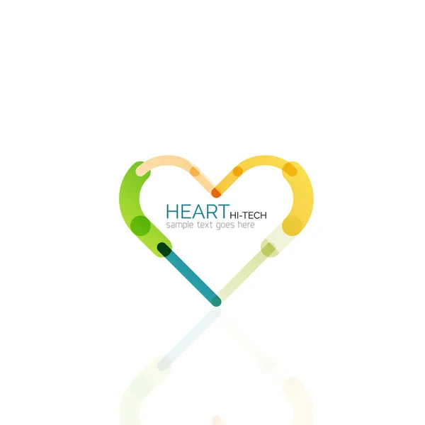 Logo corazón del amor , — Archivo Imágenes Vectoriales