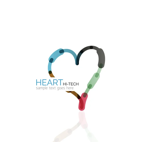 Logo love heart — Stock Vector