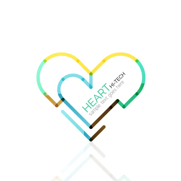 Logo aşk kalp, — Stok Vektör