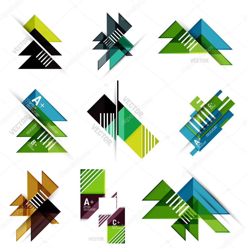 design style geometrical banners
