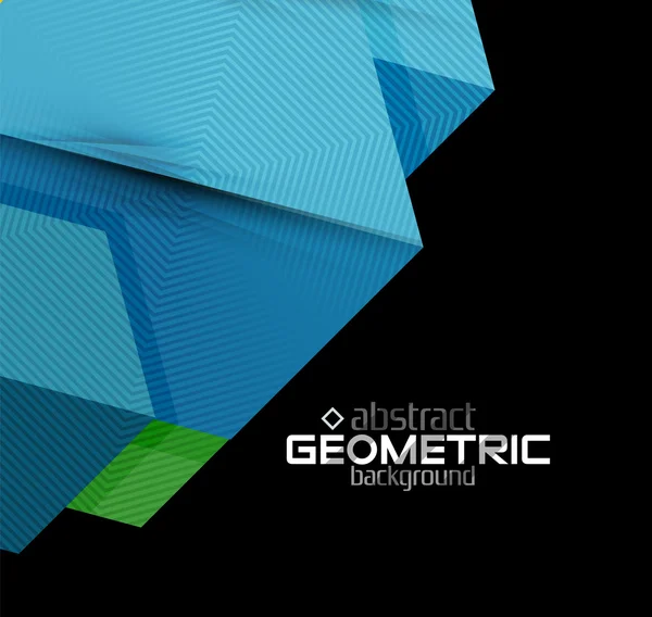 Ελαστικοποιημένα χαρτί γεωμετρικά σχήματα σε μαύρο — Διανυσματικό Αρχείο