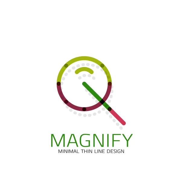Design logo magnifying glass — Stock Vector