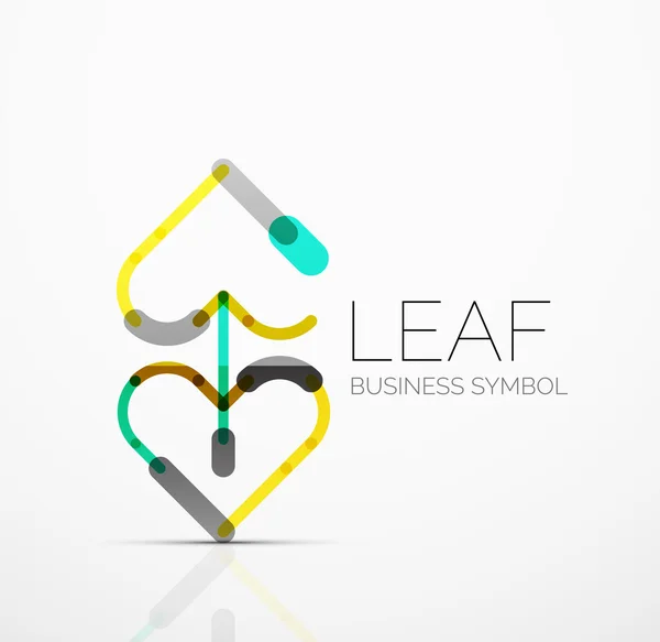 Idée de logo abstrait vectoriel, feuille écologique, plante naturelle, icône de l'entreprise concept vert. Modèle de conception de logotype créatif — Image vectorielle