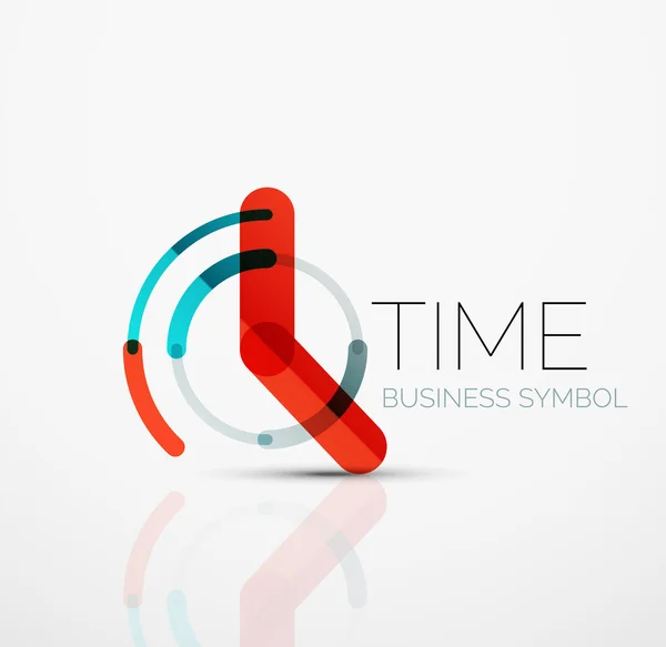 Vektorové logo abstraktní myšlenka, koncept nebo hodiny podnikání ikonu. Šablona návrhu s kreativní logotyp — Stockový vektor