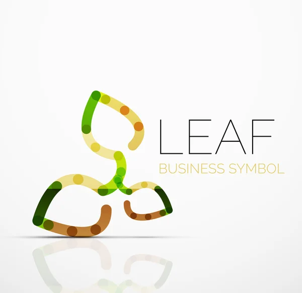 Idée de logo abstrait vectoriel, feuille écologique, plante naturelle, icône de l'entreprise concept vert. Modèle de conception de logotype créatif — Image vectorielle