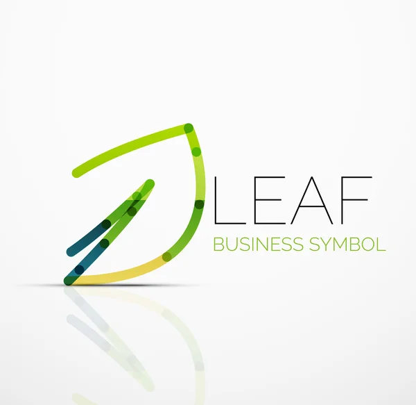 Idée de logo abstrait vectoriel, feuille écologique, plante naturelle, icône de l'entreprise concept vert. Modèle de conception de logotype créatif — Image vectorielle