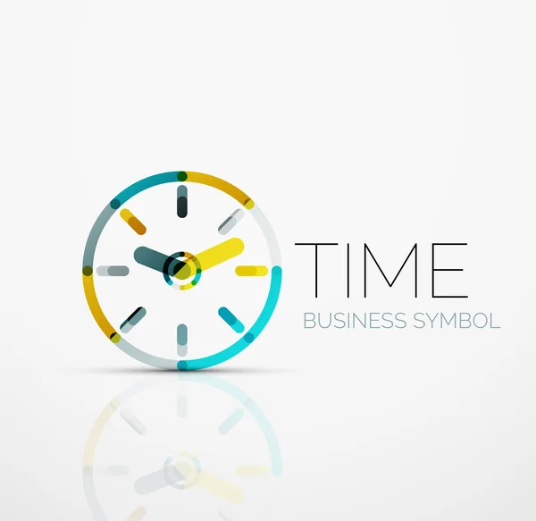 Wektor logo abstrakcyjne pojęcia, czas koncepcja lub zegar biznes ikona. Szablon projektu kreatywnych logo — Wektor stockowy