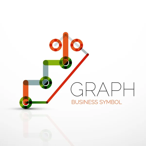 Ideia de logotipo abstrato, gráfico linear ou ícone de negócio gráfico. Modelo de design de logotipo de vetor criativo — Vetor de Stock