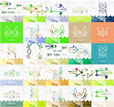 Doğrusal unsurları ile kare afiş
