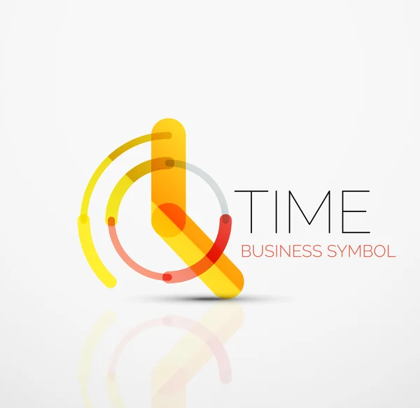 Vektor logo absztrakt ötlet, idő fogalmát, vagy óra üzleti ikonra. Kreatív logo design sablonok — Stock Vector