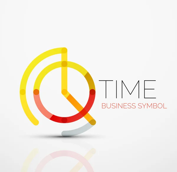 Idée de logo abstrait vectoriel, concept de temps ou icône d'entreprise horloge. Modèle de conception de logotype créatif — Image vectorielle