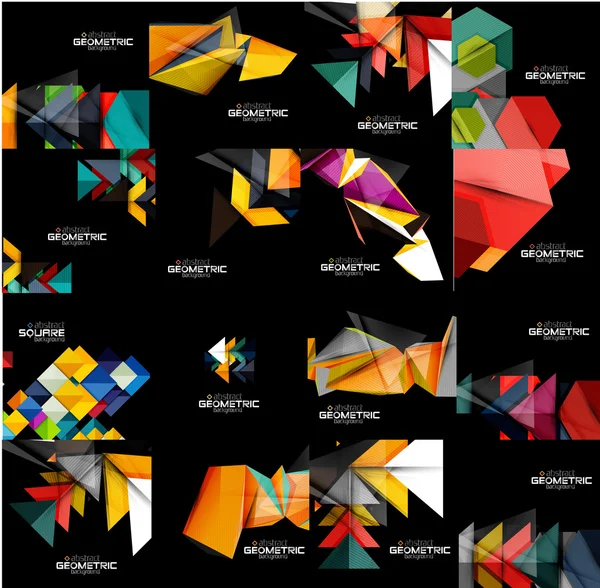 Collectie van geometrische Banners — Stockvector