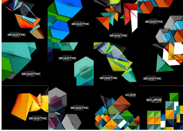 Kolekce geometrické bannerů — Stockový vektor