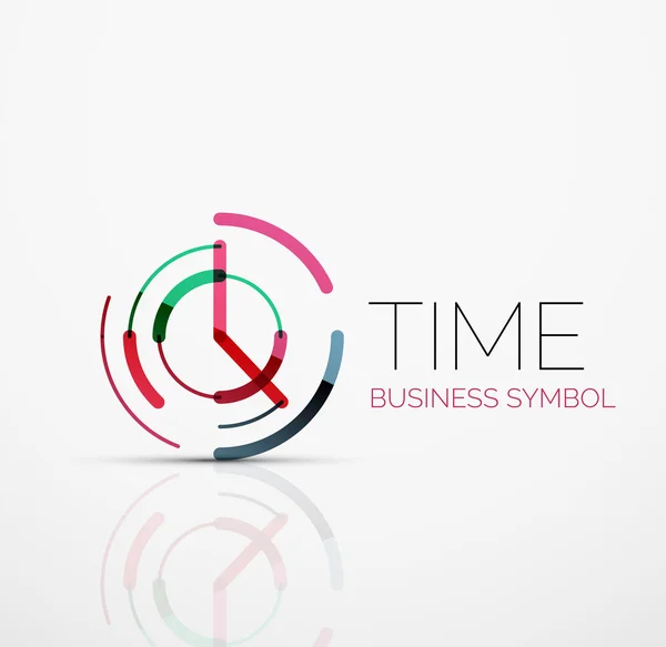 Vector logo abstracte idee, tijdpictogram concept of klok business. Ontwerpsjabloon voor creatieve logo — Stockvector