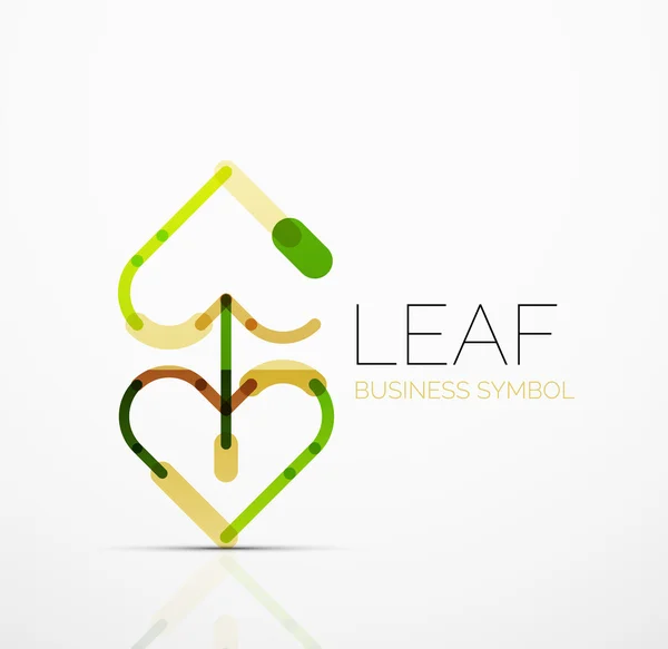 Idea di logo astratto vettoriale, foglia ecologica, pianta naturale, icona di business concetto verde. Modello di design logotipo creativo — Vettoriale Stock