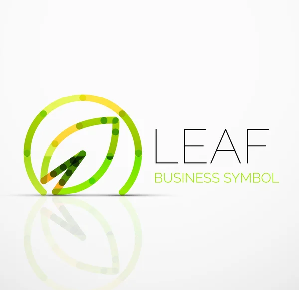 Idée de logo abstrait vectoriel, feuille écologique, plante naturelle, icône de l'entreprise concept vert. Modèle de conception de logotype créatif — Image vectorielle