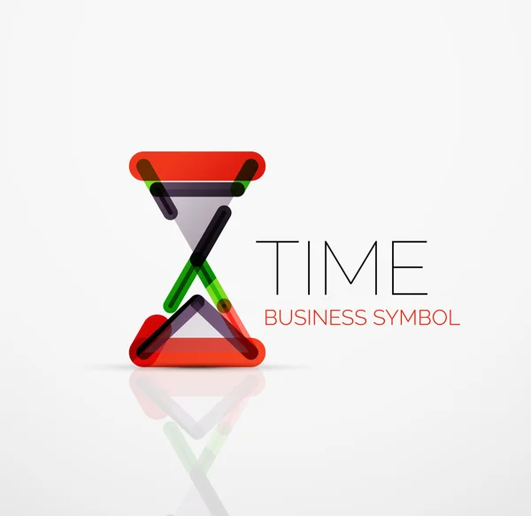 Vector abstract logo idea, time concept or clock business icon. Creative logotype design template — Stock Vector