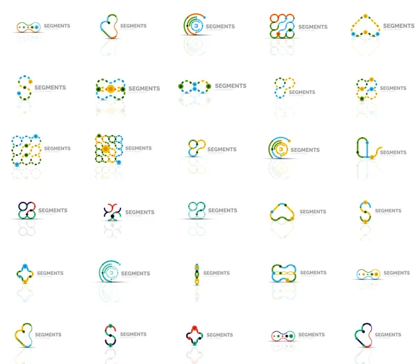 Colección de coloridos logotipos abstractos de origami — Archivo Imágenes Vectoriales