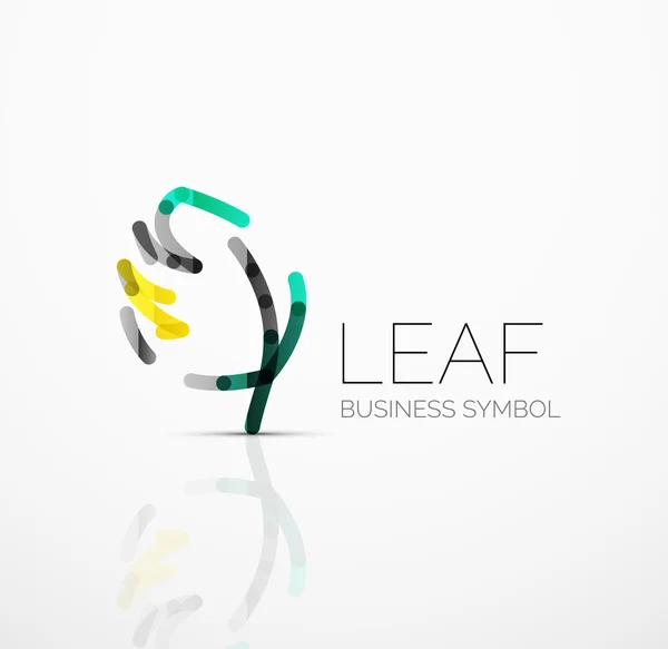 Idée de logo abstrait vectoriel, feuille écologique, plante naturelle, icône de l'entreprise concept vert. Modèle de conception de logotype créatif — Image vectorielle