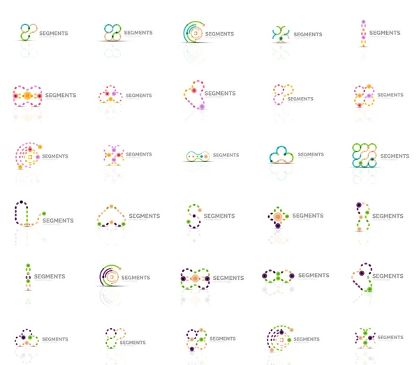 Verzameling van vector lineaire logo's, symbolen voor geometrische abstracte, elegante pictogrammen — Stockvector