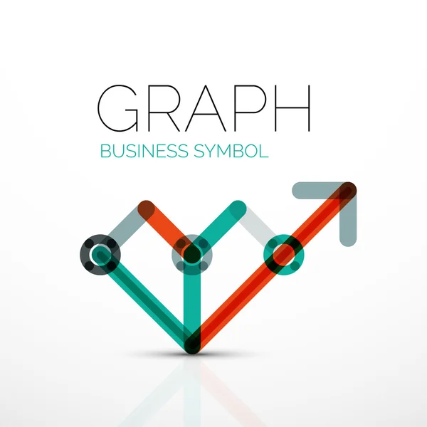 Ideia de logotipo abstrato, gráfico linear ou ícone de negócio gráfico. Modelo de design de logotipo de vetor criativo —  Vetores de Stock