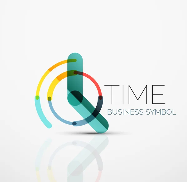 Vector logo abstracte idee, tijdpictogram concept of klok business. Ontwerpsjabloon voor creatieve logo — Stockvector