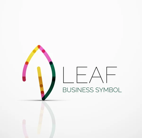 Idée de logo abstrait vectoriel, feuille écologique, plante naturelle, icône de l'entreprise concept vert. Modèle de conception de logotype créatif — Image vectorielle