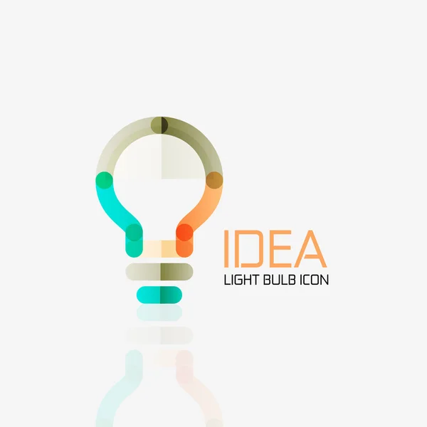 Логотип, векторна лампочка абстрактний лінійний геометричний бізнес значок. Концепція ідеї — стоковий вектор