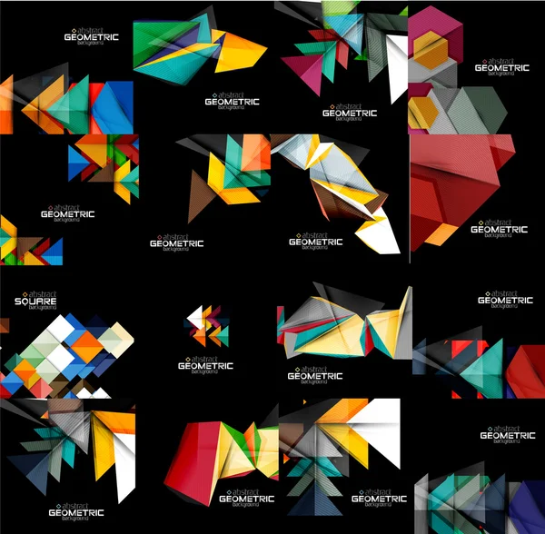Collection de bannières géométriques — Image vectorielle