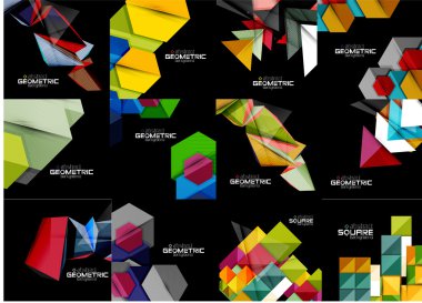 Geometrik afiş koleksiyonu