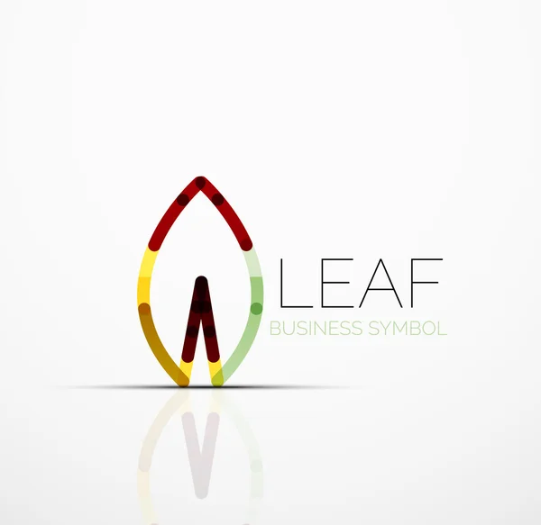 Векторная абстрактная идея логотипа, эко лист, растение природы, зеленая концепция бизнес икона. Креативный логотип — стоковый вектор