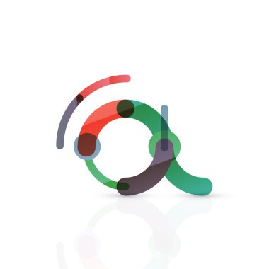 Vektör e-posta iş sembolü, ya da işaret logo. Doğrusal minimalist düz simgesi tasarım