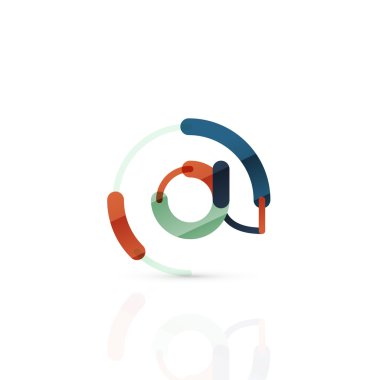 Vektör e-posta iş sembolü, ya da işaret logo. Doğrusal minimalist düz simgesi tasarım
