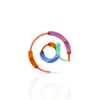 Vektör e-posta iş sembolü, ya da işaret logo. Doğrusal minimalist düz simgesi tasarım