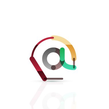 Vektör e-posta iş sembolü, ya da işaret logo. Doğrusal minimalist düz simgesi tasarım