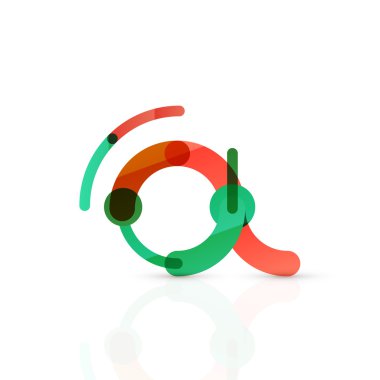 Vektör e-posta iş sembolü, ya da işaret logo. Doğrusal minimalist düz simgesi tasarım