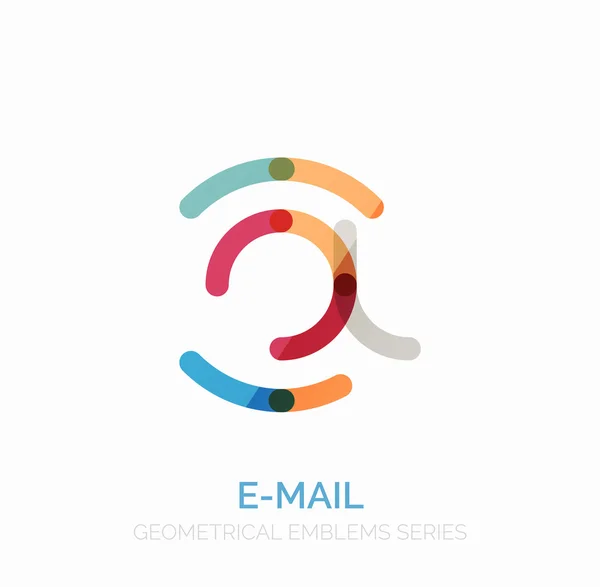 Vector e-mail business symbool, of bij het embleem van het teken. Lineaire minimalistische platte pictogram ontwerp — Stockvector