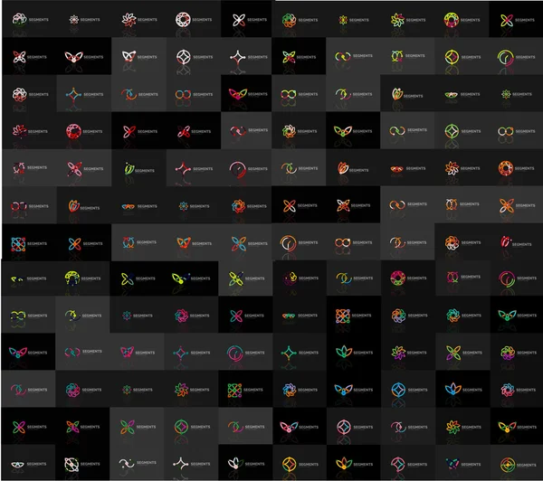 Enorme mega verzameling van abstracte logo 's — Stockvector