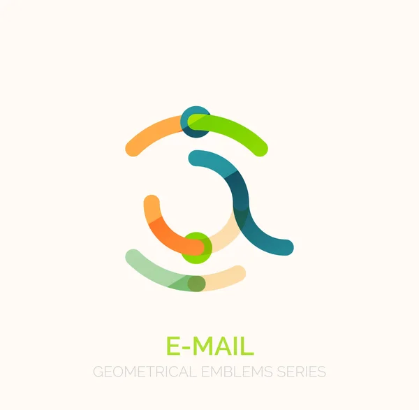 Vector e-mail business symbool, of bij het embleem van het teken. Lineaire minimalistische platte pictogram ontwerp — Stockvector