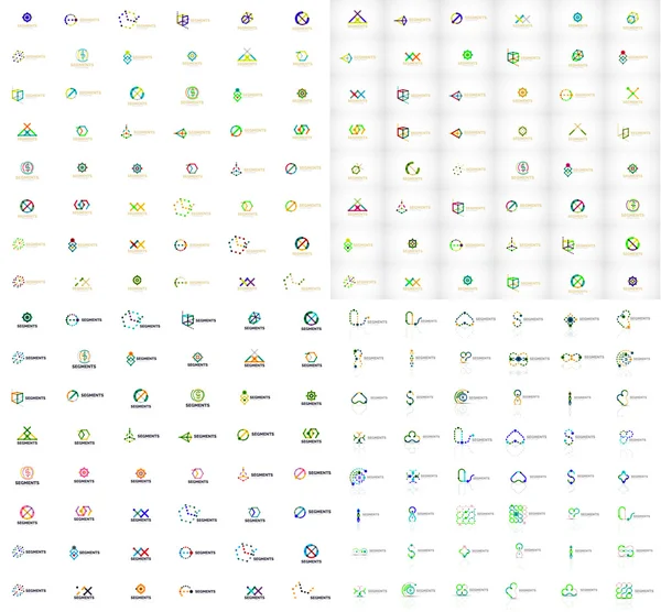 Riesige Mega-Sammlung abstrakter Logos — Stockvektor