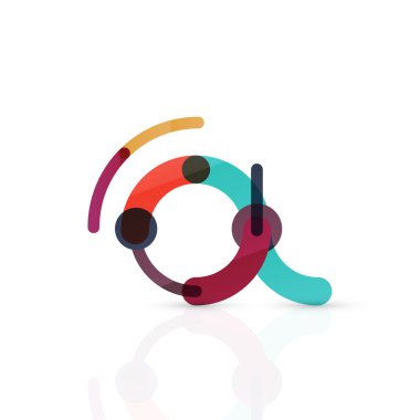 Vektör e-posta iş sembolü, ya da işaret logo. Doğrusal minimalist düz simgesi tasarım