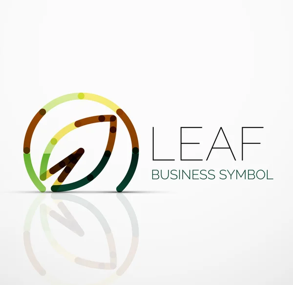 Idée de logo abstrait vectoriel, feuille écologique, plante naturelle, icône de l'entreprise concept vert. Modèle de conception de logotype créatif — Image vectorielle