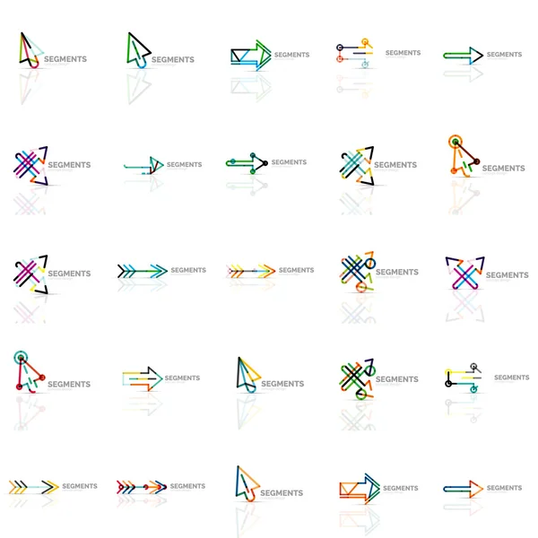 Збірка барвистих абстрактних логотипів орігамі — стоковий вектор