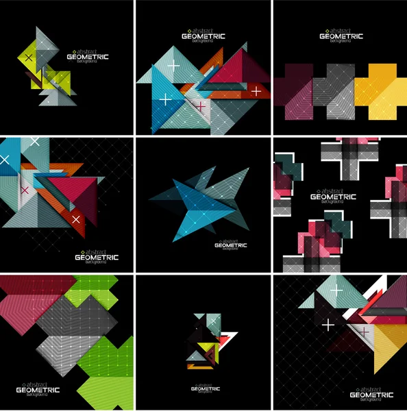 Vector geometrical banner set — Stock Vector