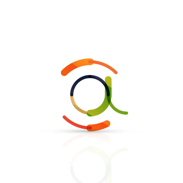 ベクトル e メール ビジネス シンボルやサインのロゴ。線形のミニマルなフラット アイコン デザイン — ストックベクタ