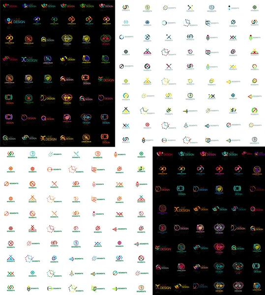 Огромная мега коллекция абстрактных логотипов — стоковый вектор