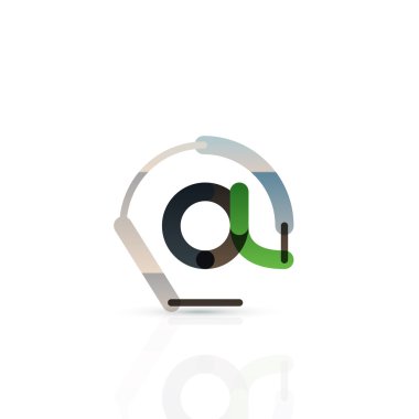 Vektör e-posta iş sembolü, ya da işaret logo. Doğrusal minimalist düz simgesi tasarım