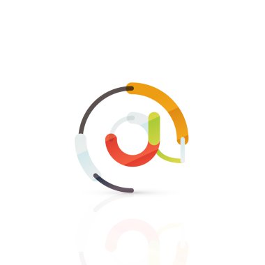 Vektör e-posta iş sembolü, ya da işaret logo. Doğrusal minimalist düz simgesi tasarım