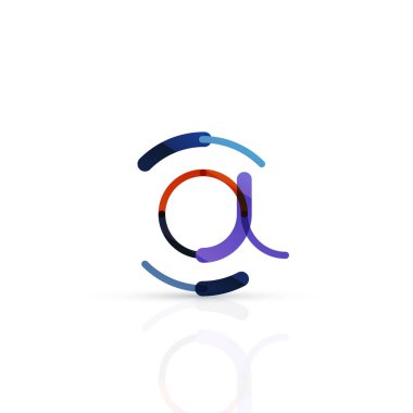 Vektör e-posta iş sembolü, ya da işaret logo. Doğrusal minimalist düz simgesi tasarım