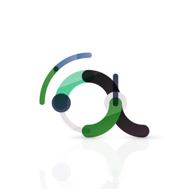 Vektör e-posta iş sembolü, ya da işaret logo. Doğrusal minimalist düz simgesi tasarım